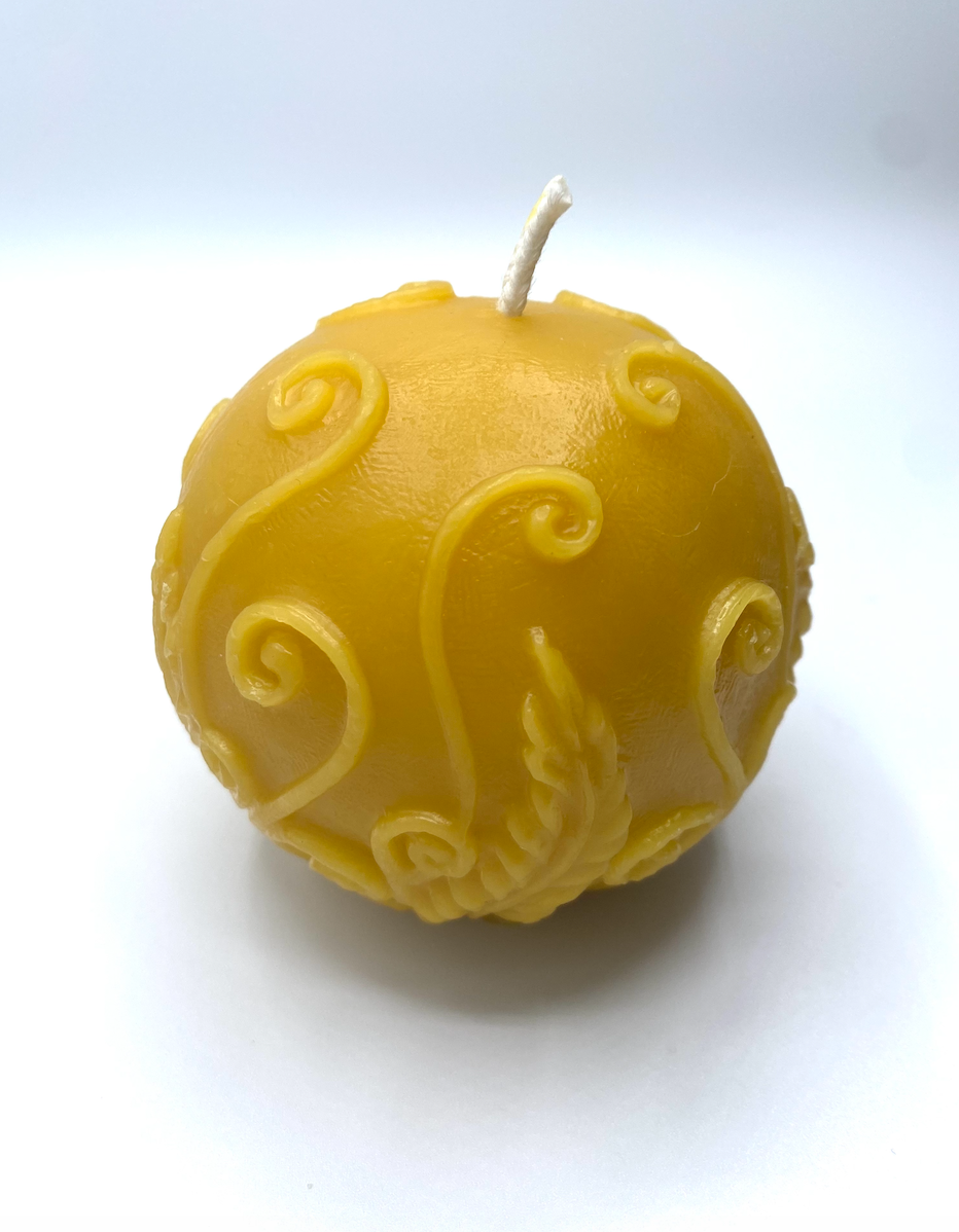 Fern Ball Beeswax Candle